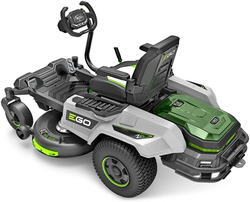 EGO POWER+ ZT4205S 42-Inch 56-Volt Lithium-ion Cordless Zero Turn Radius Mower with e-Steer™ Technology with (4) 12.0Ah Batteries and Charger Included