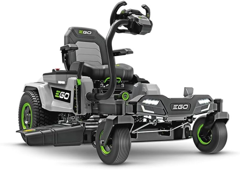 EGO POWER+ ZT4205S 42-Inch 56-Volt Lithium-ion Cordless Zero Turn Radius Mower with e-Steer™ Technology with (4) 12.0Ah Batteries and Charger Included