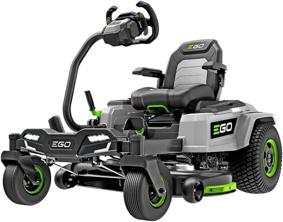 EGO POWER+ ZT4205S 42-Inch 56-Volt Lithium-ion Cordless Zero Turn Radius Mower with e-Steer™ Technology with (4) 12.0Ah Batteries and Charger Included