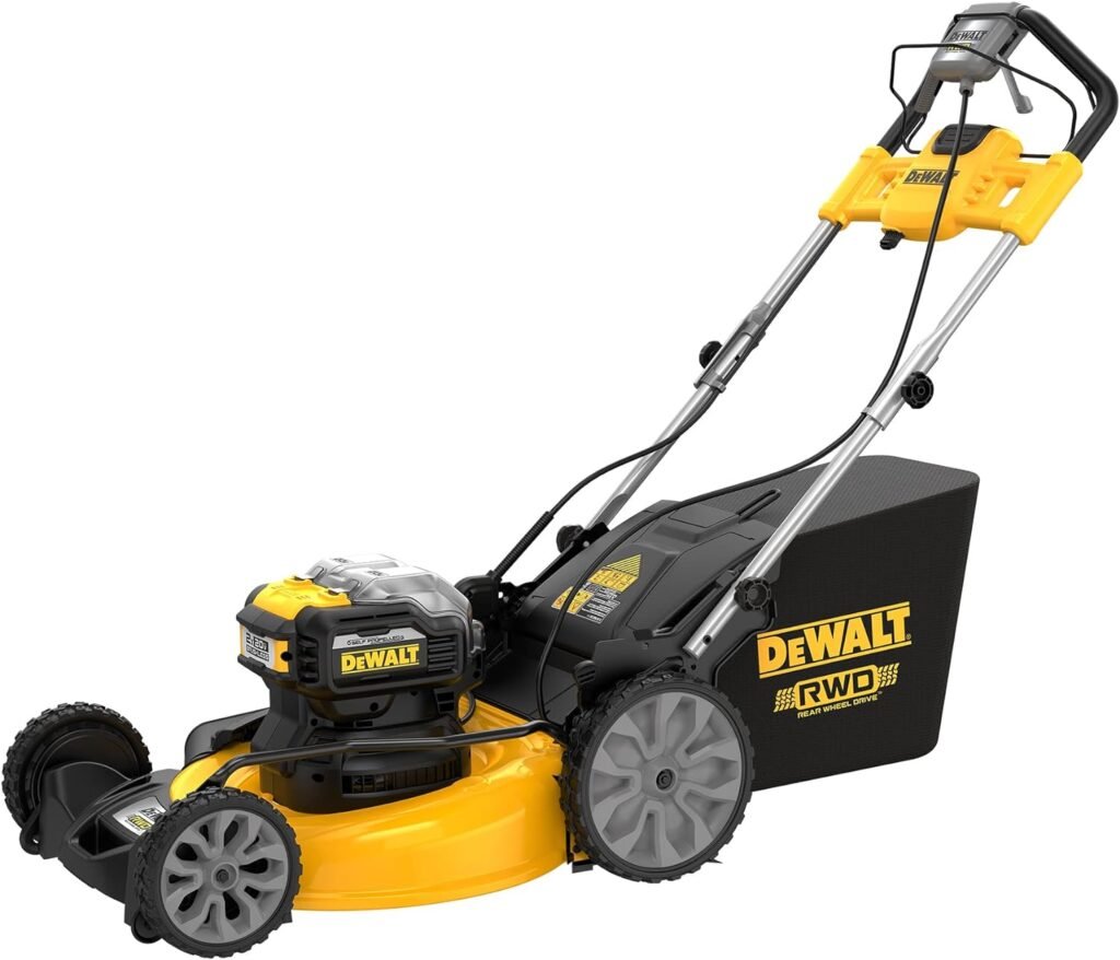 DEWALT 2x20V Rear Wheel Drive Self-Propelled Mower 10AH Batteries (DCMWSP255U2)