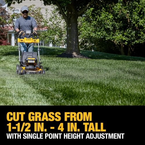 DEWALT 2x20V Rear Wheel Drive Self-Propelled Mower 10AH Batteries Review