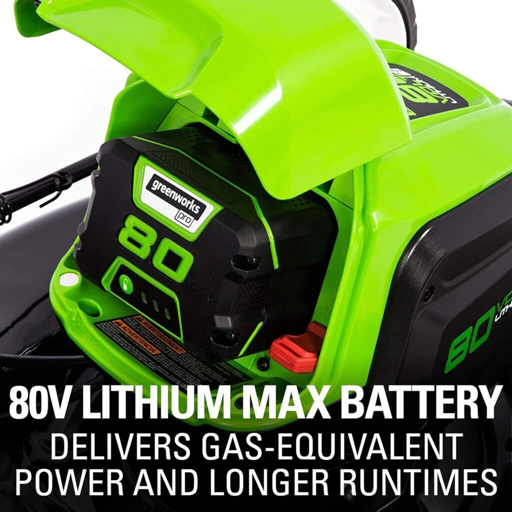 Greenworks 80V 21 Brushless Cordless (Push) Lawn Mower (75+ Compatible Tools), (2) 2.0Ah Batteries and 30 Minute Rapid Charger Included