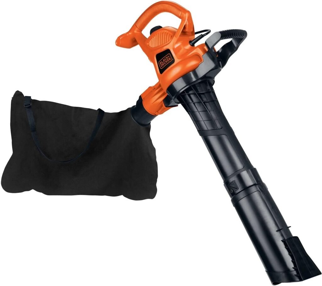 BLACK+DECKER 3-in-1 Leaf Blower, Leaf Vacuum and Mulcher, Up to 230 MPH, 12 Amp, Corded Electric (BV3600)