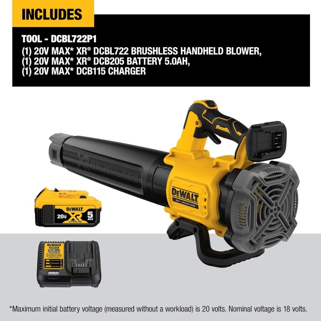 DEWALT 20V MAX* XR Leaf Blower, 125-MPH, 450-CFM (DCBL722P1)