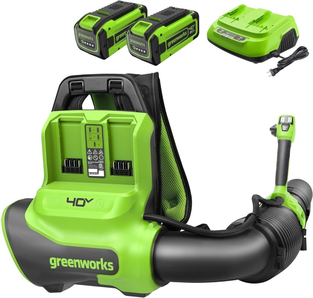 Greenworks 40V (150 MPH / 130 CFM) Cordless Leaf Blower, 2.0Ah Battery and Charger Included